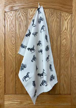 Linen Horse Tea Towel