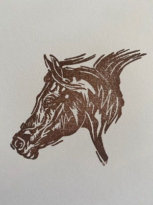 Horse Head Rubber Stamp