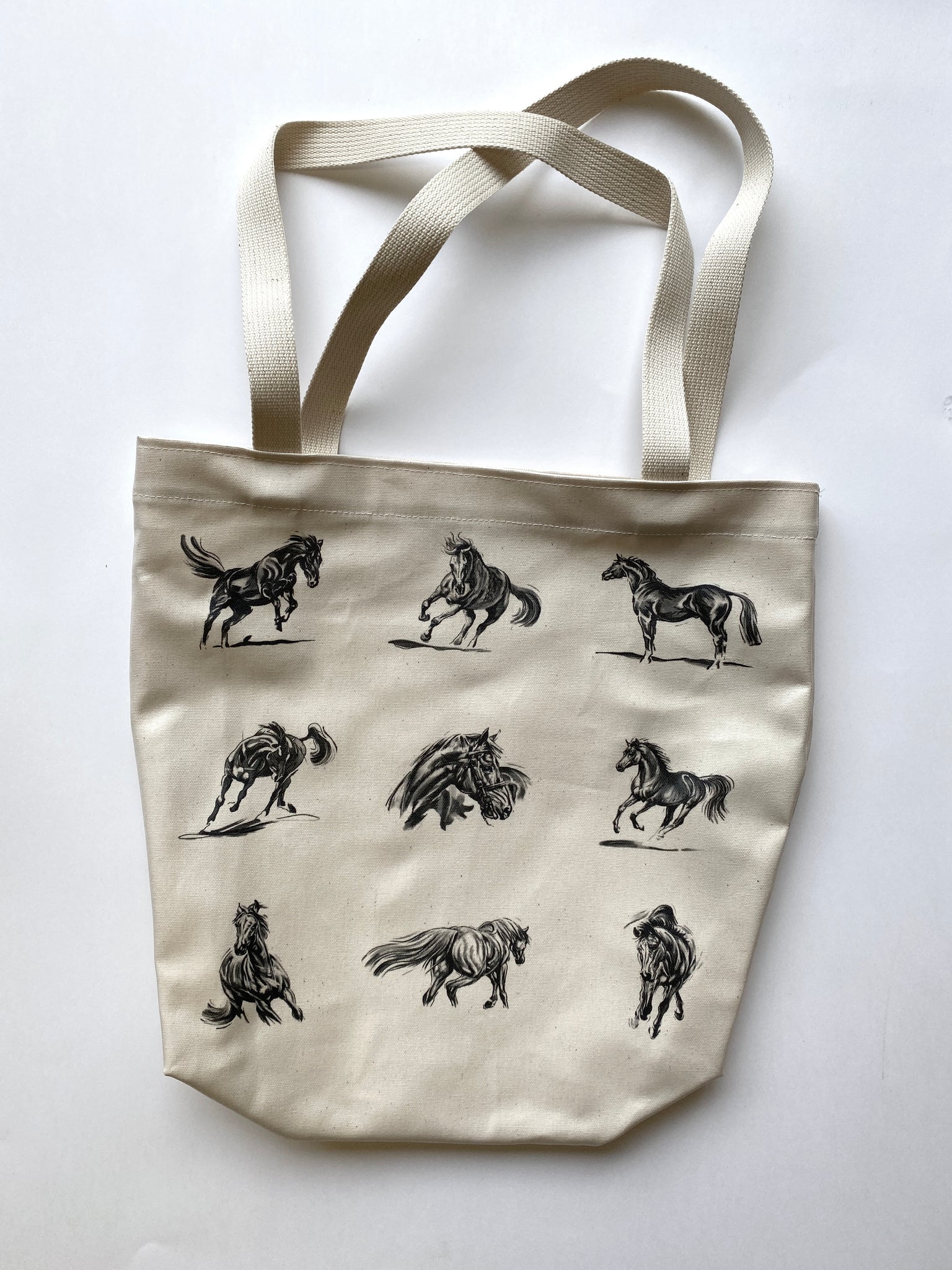 Oilcloth Horse Tote Bag