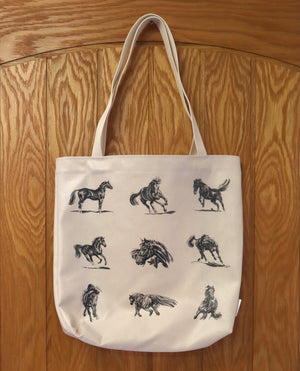 Oilcloth Horse Tote Bag